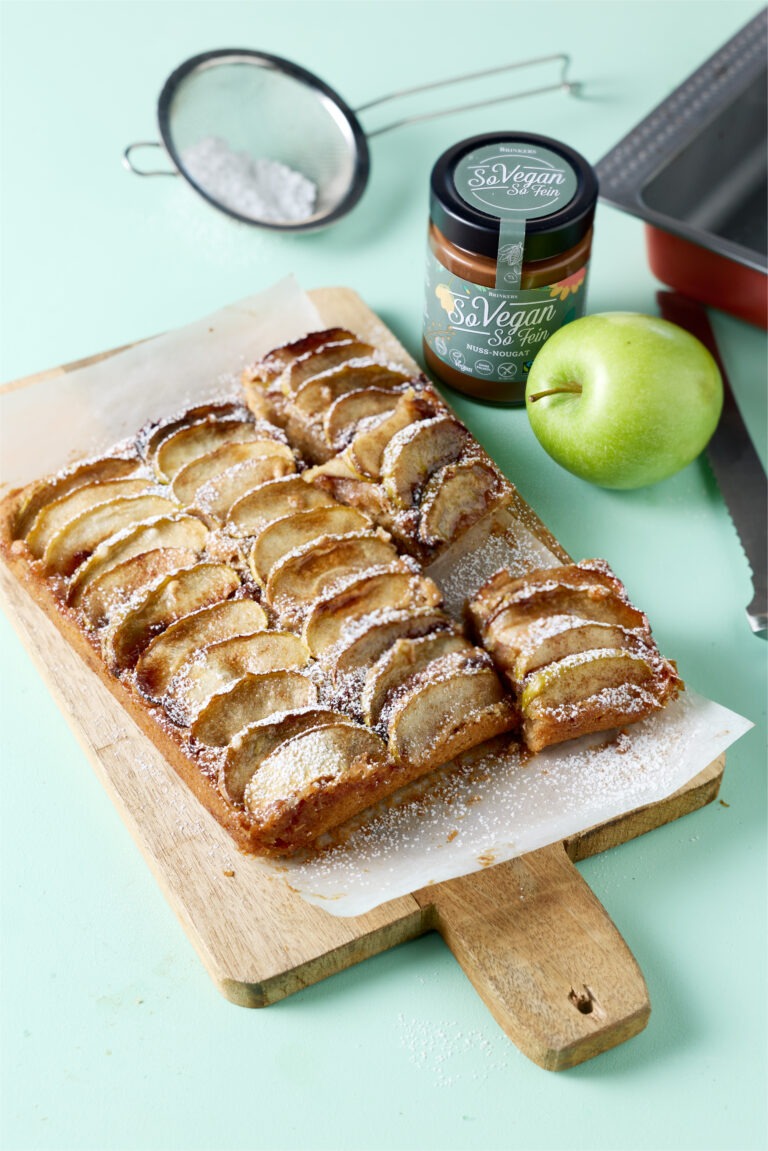 Appel-kaneelcake met hazelnootpasta 