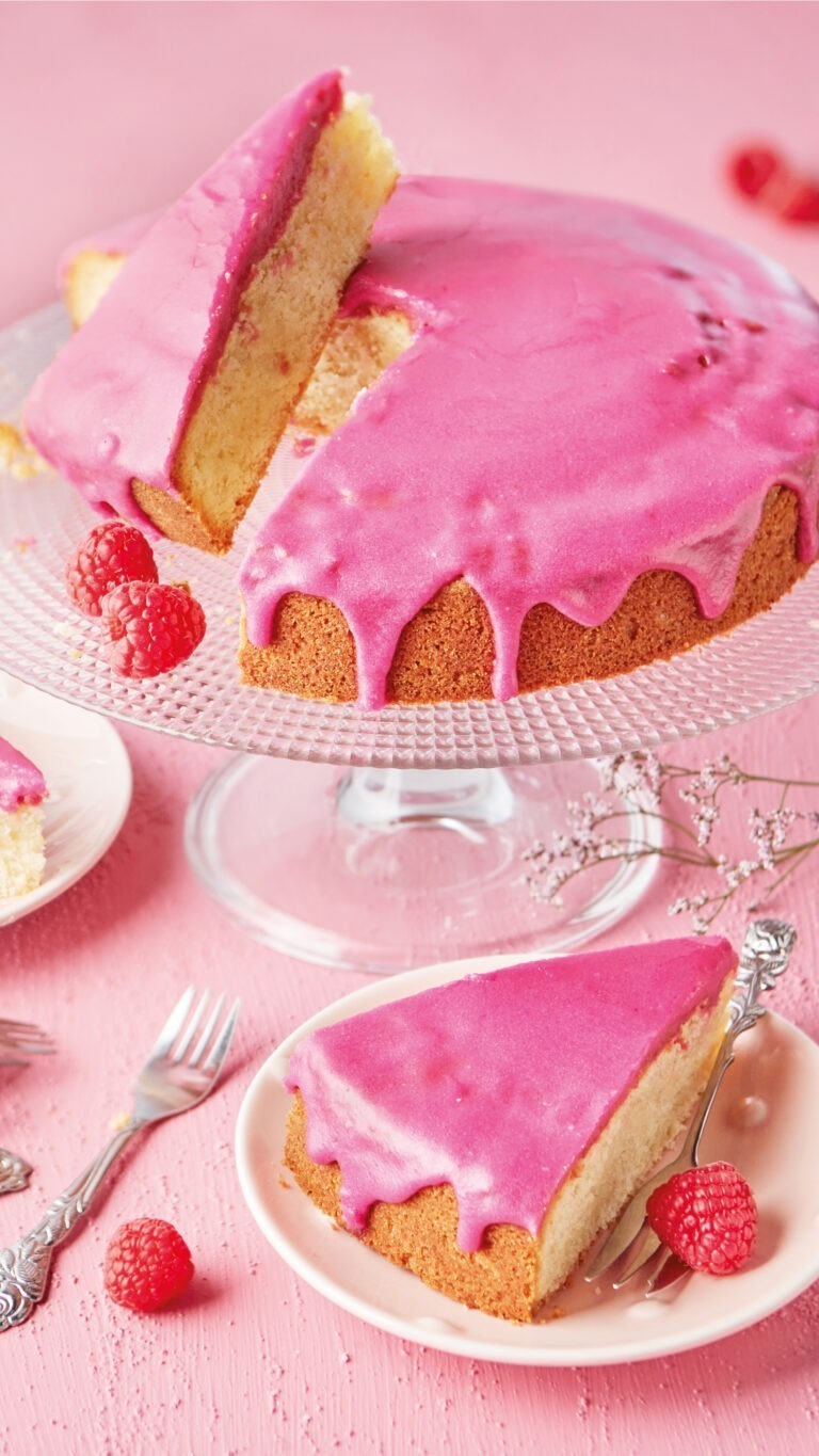 Vegan roze koek taart