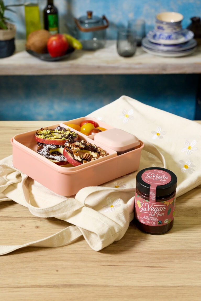 Schoko-Apfelringe mit Toppings