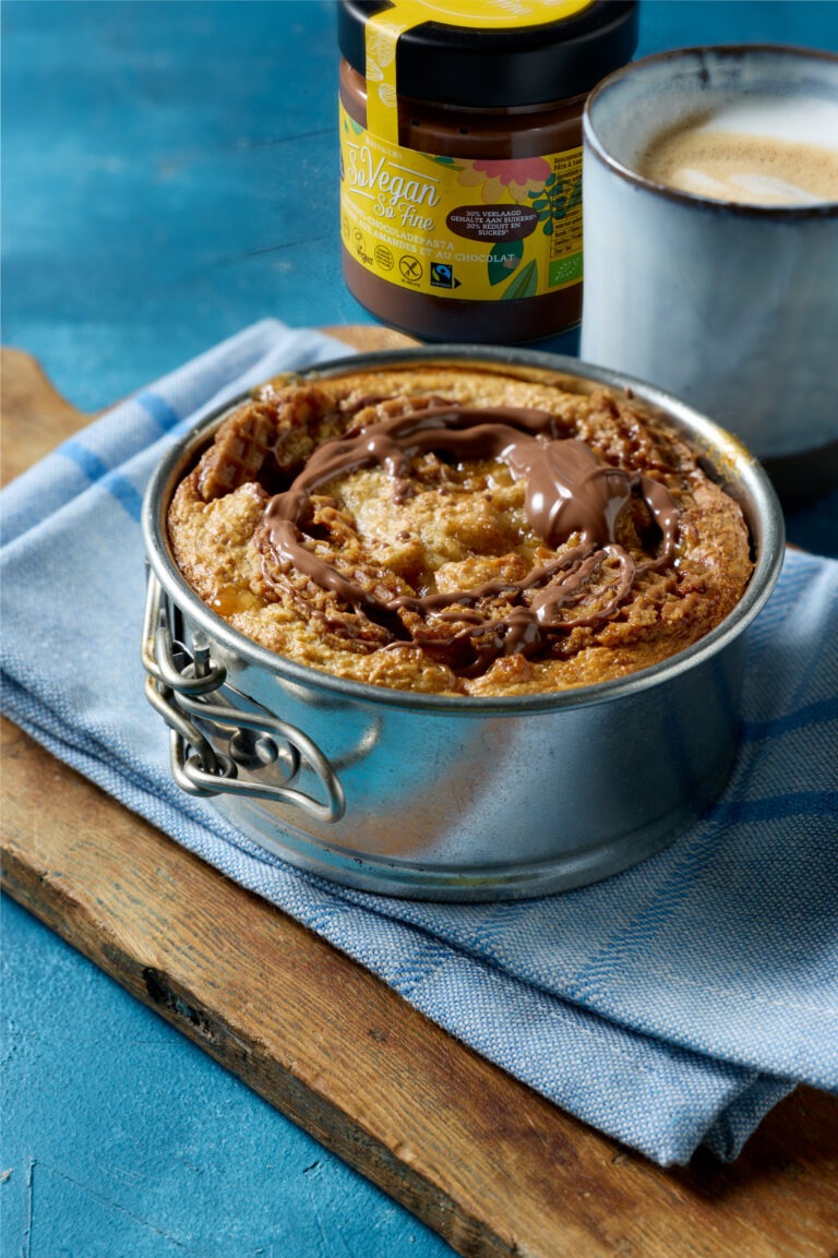 Stroopwafel & fudge baked oats