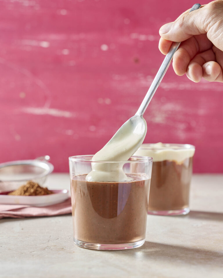 Tiramisu chocolade chia pudding 