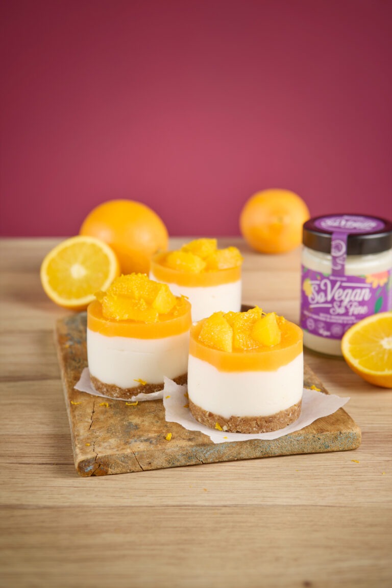 Sinaasappel kokos cheesecake