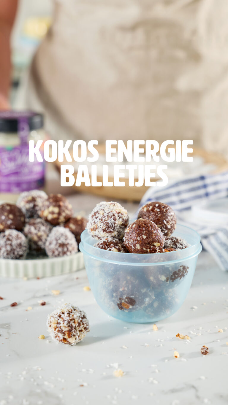 Chocolade-kokos energieballetjes