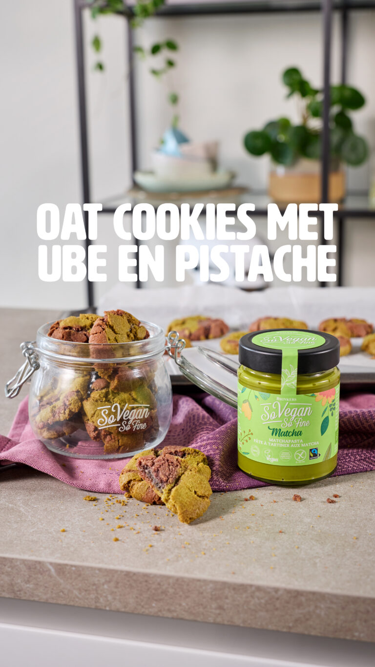 Oat cookies met matcha & ubea